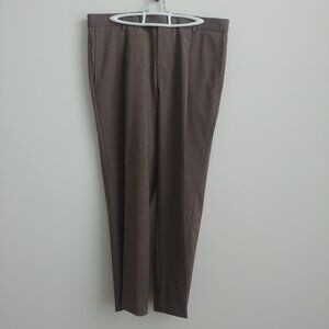 Mens Hugo Boss Curtis wool trousers neutral tape brown 50
